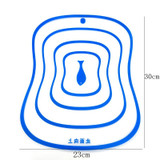 Kitchen Plastic Chopping Block Meat Vegetable Fruit Cutting Board Frosted Transparent Bendable Classified Antibacterial Non-slip
