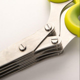 kitchen Multi-functional Stainless Steel 5 Blade Shears Cut Shredding Scissors Sharp Green Onion Herb Kitchen Tool Cooking Tools