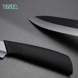 Kitchen knives Ceramic Knives Cook Set 3" Paring 4" Utility 5" Slicing 6" chef Knife+Holder+Peeler Sharp Black Blade