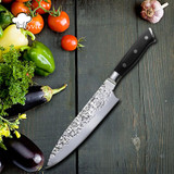 Kitchen Knife Chef 8 inch Stainless Steel Knives Sushi Meat Santoku Japanese 7CR17 440C High Carbon Knife Cooking Pakka Wood