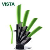 kitchen knife 3" 4" 5" 6" +Peeler+Knife Holder Ceramic Knife White Blade Top Quality Kitchen Knives