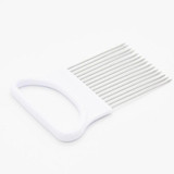 Kitchen Gadgets Handy Stainless Steel Onion Holder Tomato Slicer Vegetable Cutter Safety Cooking Tools