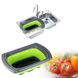 Kitchen Collapsible Silicone Colander Strainer Expands to 24" Over the Sink Basket Cooking Water Drainage