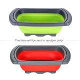 Kitchen Collapsible Silicone Colander Strainer Expands to 24" Over the Sink Basket Cooking Water Drainage