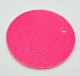 Kitchen Accessories 18cm Round Silicone Non-slip Heat Resistant Mat Coaster Cushion Placemat Pot Holder