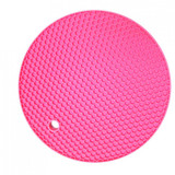Kitchen Accessories 18cm Round Silicone Non-slip Heat Resistant Mat Coaster Cushion Placemat Pot Holder