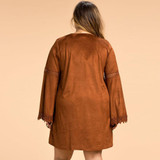 Kissmilk Plus Size New Fashion Women Clothing Streetwear Bohemian Solid Dress Long Sleeve Lace Big Size Dress 3XL 4XL 5XL 6XL