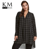 Kissmilk Big Size New Fashion Women Clothing Casual Basic Dress V-Neck Long Sleeve Shirt Dress Plus Size Dress 4XL 5XL 6XL 7XL
