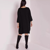 Kissmilk 2018 Big Size New Fashion Women Clothing Casual Brief Solid O-Neck Loose Summer Dress Plus Size Dress 4XL 5XL 6XL