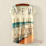 KaiTingu 2017 Brand New Fashion Spring Summer Harajuku Women T Shirt Tops Cute Eiffel Tower Print T-shirt For Women Ladies