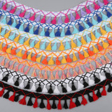 2 Yard/Lot Pom Pom Tassel 45mm Pompoms Trim Ball Fringe Ribbon Apparel Lace Fabric Cord DIY Sewing Accessory