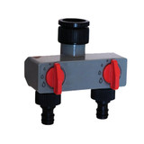 2 Way Distributor 3/4'' and 1'' ABS Plastic Garden Hose Pipe Splitter Water Connector 2 Way Tap Irrigation