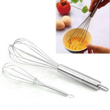 2 Sizes BakeBear Manual Egg Beater Stainless Steel Handle Silicone Egg Beaters Milk Cream Butter Whisk Mixer Stiring Tool JJ2834
