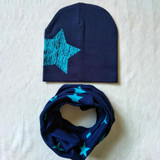 2 Piece/ Set Hat Scarf Gloves Baby Winter Cap Star Beanie Warm Hats for Children Neck Warmer Photography Props