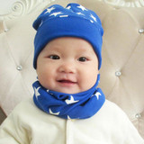 2 Piece/ Set Hat Scarf Gloves Baby Winter Cap Star Beanie Warm Hats for Children Neck Warmer Photography Props