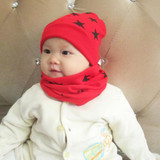2 Piece/ Set Hat Scarf Gloves Baby Winter Cap Star Beanie Warm Hats for Children Neck Warmer Photography Props