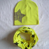 2 Piece/ Set Hat Scarf Gloves Baby Winter Cap Star Beanie Warm Hats for Children Neck Warmer Photography Props