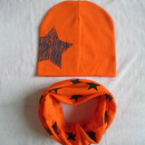 2 Piece/ Set Hat Scarf Gloves Baby Winter Cap Star Beanie Warm Hats for Children Neck Warmer Photography Props