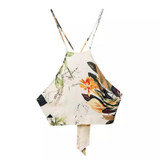 2 Piece Set Party Beach Women Dresses Lady Summer Long Maxi Dress Fashion Sexy Cross Backless Halterneck Floral Print Vestido