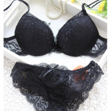 2 Pcs/Set Women Lady Sexy Cute Lace Underwear Satin Embroidery Bra Sets With Panties