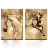 2 Pcs/Set Modern European Oil Painting Horse On Canvas Wall Art Picture Wall Pictures for Living Room Modern Wall Painting