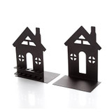 2 pcs/pair Fashion house shape Bookshelf Metal Bookend Desk Holder Stand for Books Organizer Gift Stationery Support Holder