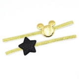 2 PCS Newly Design Mickey Children's Elastic Hair Band Girls Hair Accessories Baby Star Shining Headbands Kids Headwear