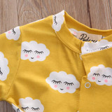 2 Pcs Newborn Baby boys Girls Cute Clouds Romper+Headband Set Infant Babies Kids Cloud Rompers one-pieces Outfits Kids Clothing