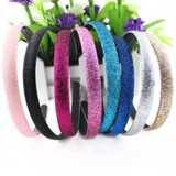2 pcs Fashion Women Lady Girls Glitter Headbands Sparkling Hoop Hair Leather Plastic Hair Band Hair Accessories