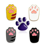 2 Pcs Cute Cat Paw Claw Cartoon Brooches And Pins for Jean Clothes Accessories Decorations Kids Gift