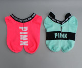2 pairs Women Socks Ankle socks Girls One Size short sock pink colors soft cotton