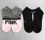 2 pairs Women Socks Ankle socks Girls One Size short sock pink colors soft cotton