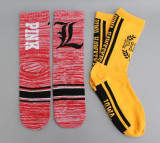 2 pairs Preppy Women Socks contrast colors Girls pink One Size Crew Sock