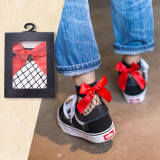 2 Pair Fashion Street Wear Women Harajuku Black Breathable Bow knot Fishnet Socks Sexy Hollow out Mesh Nets Socks Girl's Bow Sox