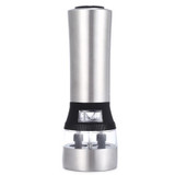 2 in 1 Electric Stainless Steel Pepper Mill Salt Spice Grinder Kitchen Tool Pepper Herb Mill Pepermolen with adjustable fineness