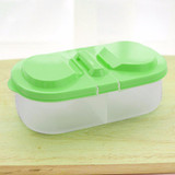 2 Colors Durable Food Storage Box 2 Lattices Sealed Crisper Grains Tank Kitchen Sorting Container Cans For Coarse Cereals