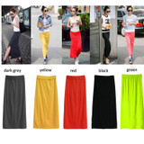 1X Women Solid Cotton Maxi Skirt Women High Waist Slim Hip Long Pencil Skirts Full Length Stretchy Sexy summer autumn Long Skirt