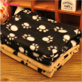 1X Warm Pet Large Paw Print Pet Cat Puppy Fleece Soft Blanket Bed Mat EC061