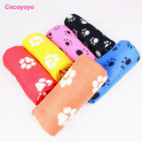 1X Warm Pet Large Paw Print Pet Cat Puppy Fleece Soft Blanket Bed Mat EC061