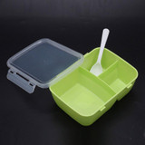 1x Convenient Lunch 3 Compartments With Bento Box Food Container Student New Tableware Dinnerware