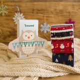 1Set=3PCS New Cute Christmas Good Quality Cotton Comfortable Winter Cartoon Happy Socks For Women Girls Gift Packing Set