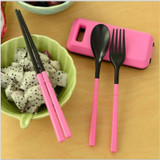 1Set Portable Travel Kids Adult Cutlery Travel Fork Tableware Dinnerware Sets Camping Picnic Set Gift For Child Kids