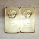 Sample order,2pcs/lot weight about 31gram/pcs Non magnetic 24k gold plated perth mint australia bullion bar,replica gold bar