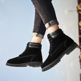 SAMOOL Men's Fashion High Tops Frock Boots Male Shoes Adult Casual Shoes For Men Ankle Boots Men's Solid Leather Martin Boots