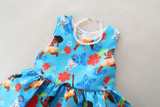 SAMGAMI BABY 2017 Summer Girls Cartoon Dream Tropical Ocean Dress Moana Dresses Baby Girls Clothing Party Kids Princess Dress