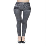 Sales Winter LOSSKY Leggings Jeans for Women Denim Pants with Pocket Slim Jeggings Fitness  Leggings S-XXL Black/Gray/Blue