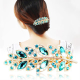 Sale Women Girl Fashion Charming Leaves Hair Grips Headwear Hairpin Hair Clip Accessories