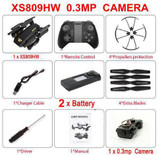 Sale Promotion Time ! RC Drone XS809W XS809HW Mini Foldable Selfie Drone with Wifi FPV 0.3MP 2MP Camera Altitude Hold Quadcopter