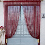 sale 300x300cm solid beige grey coffee purple white for door window screening rod pocket string curtain door divider curtains