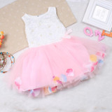 salaher Girls Baby Dresses Lace Flower Floral Petals Clothes Cute Princess Colorful Toddler Newborn Baby Girls Dress